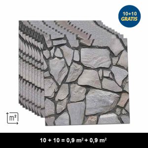 RocksWall, τρισδιάστατα αυτοκόλλητα τοίχου με εφέ ροκ (10 τεμάχια) (1+1 ΕΛΕΥΘΕΡΟΣ )